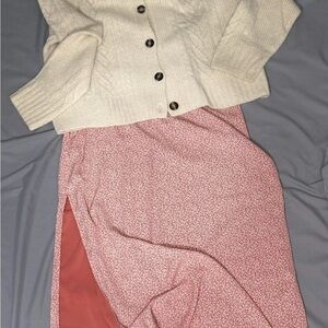 Abercrombie & Fitch Pink Asymmetrical Skirt